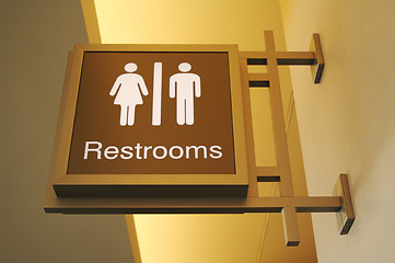Image showing Women & Mens Bathroom Sign