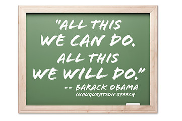 Image showing President Obama Quote Series Chalkboard