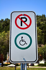 Image showing Handicapped reserved parking