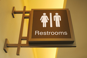 Image showing Women & Mens Bathroom Sign
