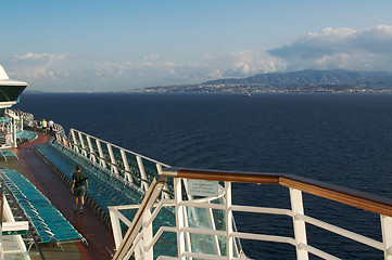 Image showing Cruise Ship Deck Abstract