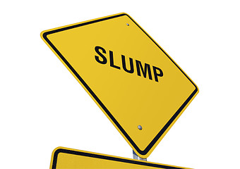 Image showing Slump Yellow Road Sign