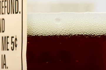 Image showing Close-up of Beer Bottle