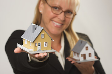 Image showing Houses in Female Hands