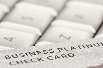 Image showing Business Credit Card On Laptop