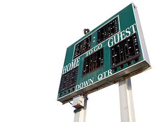 Image showing HIgh School Scoreboard Isolated