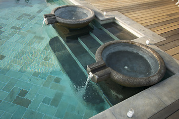 Image showing Exotic Pool Fountains