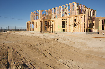 Image showing Construction Home Framing Abstract