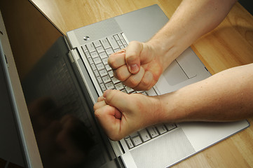 Image showing Man Using Laptop