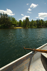 Image showing Lake Scene in a Rowboat