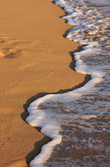 Image showing Beach Shoreline Wash