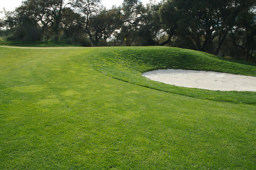 Image showing Abstract of Golf Course Bunkers