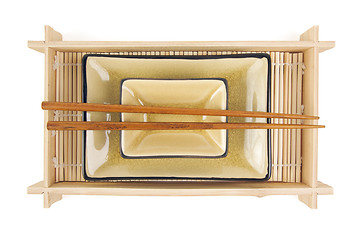 Image showing Abstract Chopsticks and Bowls