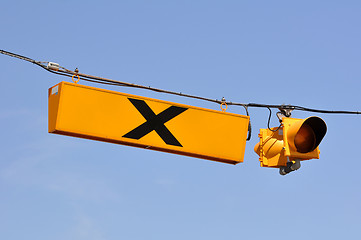 Image showing Railroad crossing sign