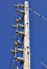 Image showing Electrical pole