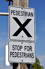 Image showing Pedestrian crossing sign