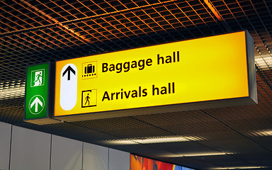 Image showing Airport terminal sign