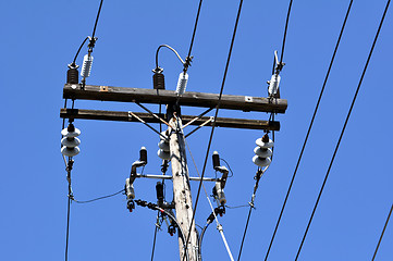 Image showing Electrical pole