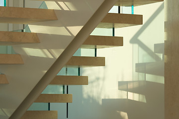 Image showing Majestic Marble Stairs and Glass