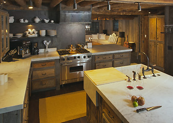 Image showing Rustic Cabin Kitchen