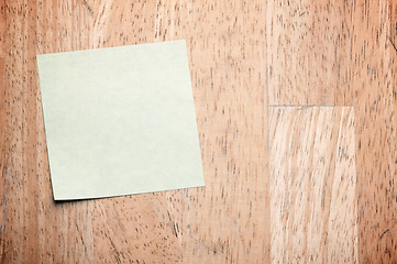 Image showing Post It Note on Wood