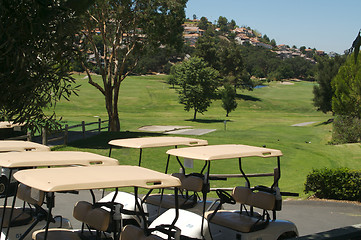 Image showing Golf Cart on the Golf Course