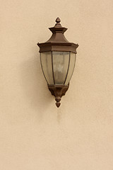 Image showing Lamp on Stucco Wall