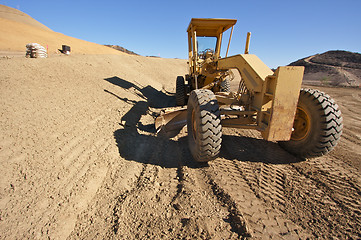 Image showing Tractor at a Construction Site