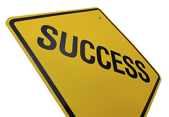 Image showing Success Road Sign Isolated