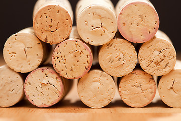 Image showing Stack of Wine Corks