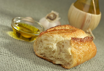 Image showing Sourdough Bread and Olive Oil