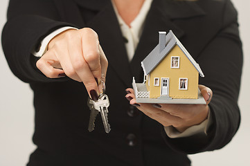 Image showing House and Keys in Female Hands