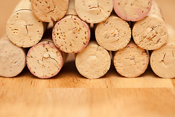 Image showing Stack of Wine Corks