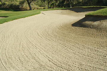 Image showing Abstract of Golf Course Bunkers