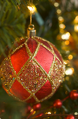 Image showing Ornate Ornament on the Tree