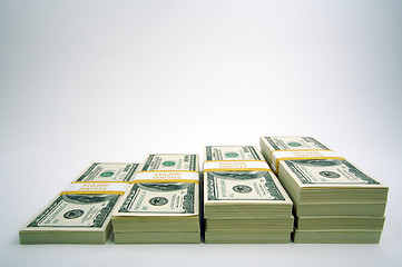 Image showing Stacks of One Hundred Dollar Bills