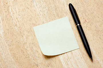 Image showing Pen and Post It Notes Pad