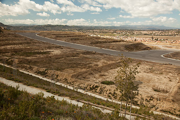 Image showing Construction Lot On Hold During Recession