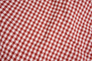 Image showing Red and White Picnic Blanket