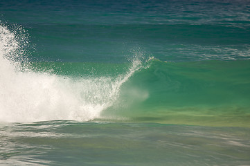 Image showing Dramatic Shorebreak Wave