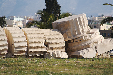 Image showing Ancient Fallen Roman Column