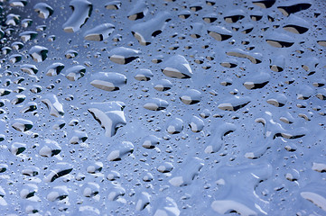 Image showing Water Drops on Glass