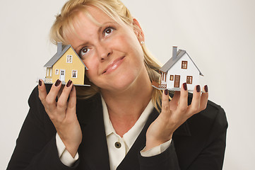 Image showing Houses in Female Hands