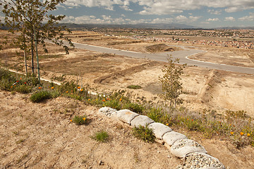 Image showing Construction Lot On Hold During Recession