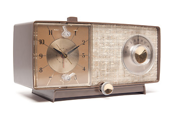 Image showing Vintage Clock Radio Isolated