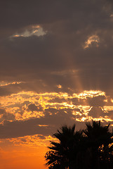 Image showing Beautifully Dramatic Sunrise or Sunset