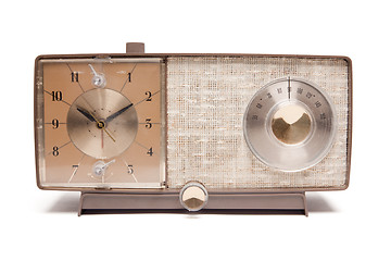 Image showing Vintage Clock Radio Isolated