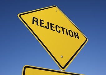 Image showing Rejection Yellow Road Sign