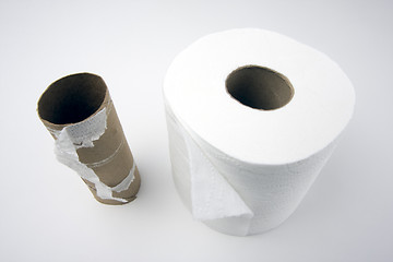 Image showing Empty and Full Toilette Paper Rolls