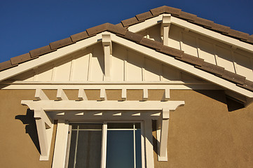 Image showing Abstract of New Home Construction Facade